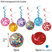 Disco Ball Spiral Hanging Decorations for Party Atmosphere