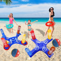 Independence Day Cross Ring Toss Game Set for Pool Parties & Family Fun