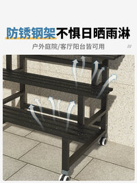 2026 New Balcony Flower Stand Outdoor Courtyard Storage Rack Living Room Floor-standing Multi-layer Hanging Ladder Type