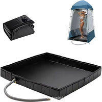 Portable PVC Shower Tray for Outdoor Camping Tent, Foldable Water Storage Pool
