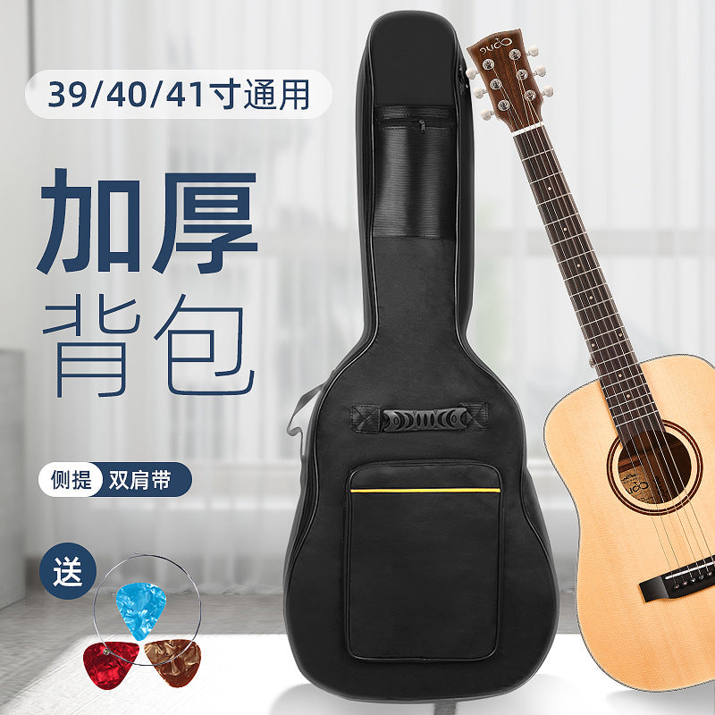 Guitar Gig Bag for 40/41 Inch Acoustic Guitars, Thickened Waterproof Shockproof Backpack with Shoulder Straps