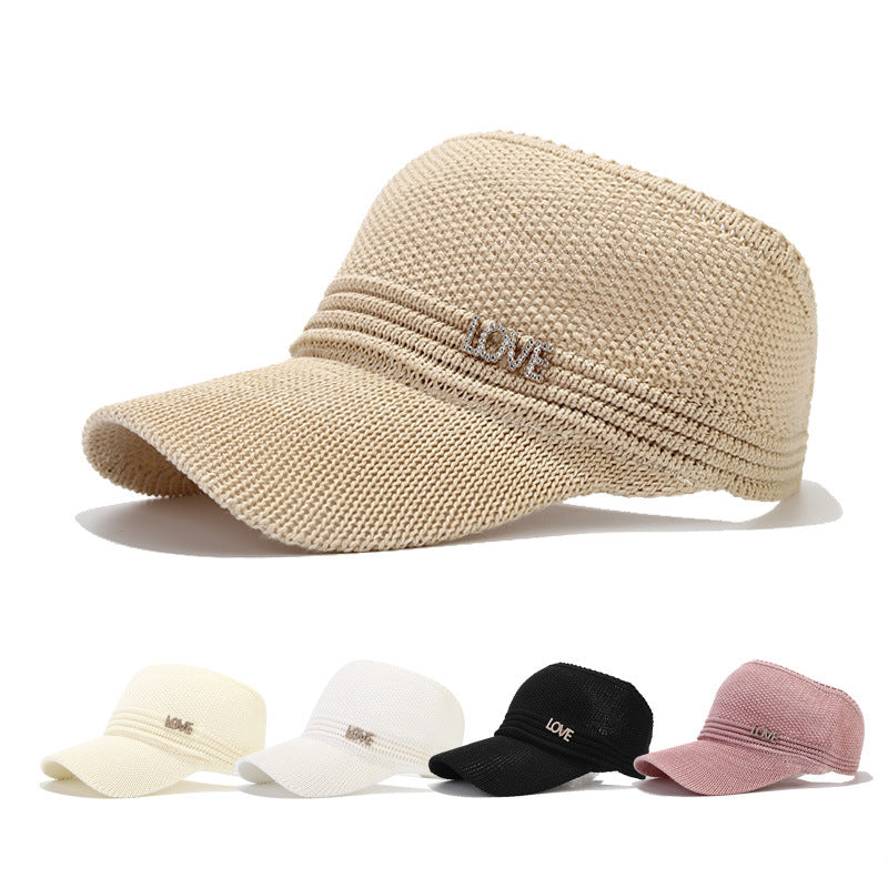 Unisex Wide Brim Sun Visor Hat for Outdoor Sports and Running