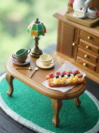 Miniature 1:12 Dollhouse Bread Coffee Cup Lamp Toy Model for Desktop Decor