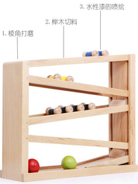 Montessori Wooden Visual Tracking Ball Run Toy for Fine Motor Skills Development 1-2 Years