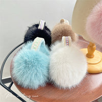 Winter Plush Foldable Earmuffs for Women, Candy Color Windproof Ear Warmers