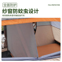 Large Ridge Tent for Outdoor Camping, Waterproof Family Cabin Tent with Multiple Rooms, Portable Folding Design