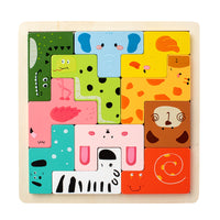 Kids' Educational Animal & Vehicle Logic Puzzle Board Game for Brain Training