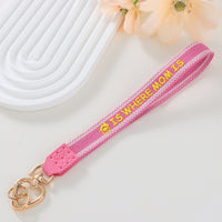 Christmas Embroidered Letter Keychain Bag Charm