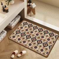 American Style Diatomaceous Earth Bath Mat, Super Absorbent Quick Dry Non-Slip Floor Mat for Bathroom