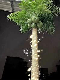 Artificial Coconut Palm Leaf Pipe Decor for Balcony Drainage & Fire Hoses
