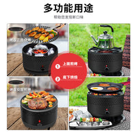 Outdoor Camping BBQ Grill and Hot Pot with Charcoal Brazier for Indoor Heating