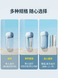 Portable Travel Wash Kit with Toothbrush Holder and Mouthwash Cup