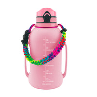 Collapsible Silicone Sports Water Bottle with Straw Lid for Travel and Outdoor Activities