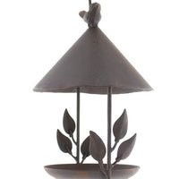 Vintage Iron Birdhouse Feeder Garden Decor Hanging Ornament