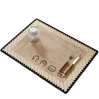 Modern Minimalist Diatomaceous Earth Absorbent Kitchen Drying Mat for Dishes and Countertops