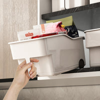 Multi-purpose Storage Basket with Wheels and Handle for Desk, Kitchen, Bathroom, Dorm