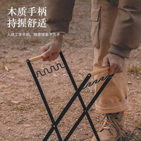 Outdoor Camping Foldable Trash Bag Holder Stand Iron Art Waste Bin Rack