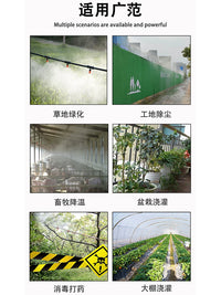 Automatic Misting Cooling System for Garden and Patio, Humidification and Dust Suppression Sprinkler Kit