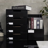 Multi-layer Desk Organizer with Drawers and Bookends for Office and Home Storage