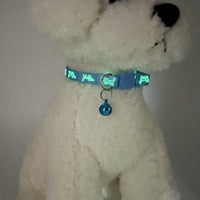Glow-in-the-Dark Pet Collar with Bell & Safety Buckle for Cats & Small Dogs, Anti-Choke Design