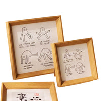 Mini Square Wooden Photo Frame for Desktop Display