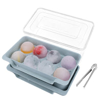 Large Sphere Ice Cube Tray with Lid for Whiskey and Cocktails, Food-Grade Silicone