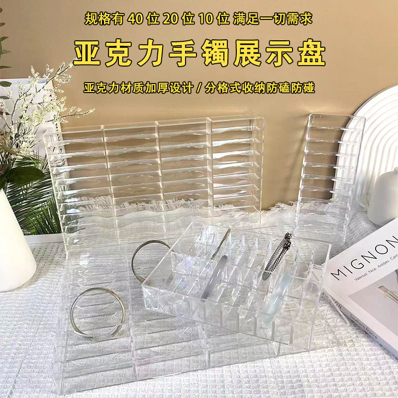 Acrylic Clear Bangle Display Stand for Jade and Jewelry