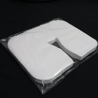 Disposable Non-Woven Massage Table Face Cradle Covers for Spa & Salon, U-Shaped Headrest Pillow Pads