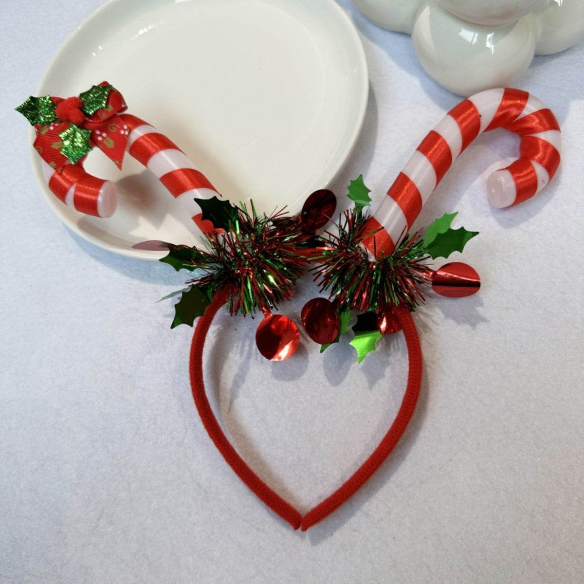 Christmas Candy Cane Headband for Holiday Parties and Performances