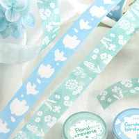 Xin de Lian Ren Spring Narrative Washi Tape Set, Japanese Style Illustration Decorative Stickers for Students