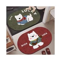 Cartoon Animal Diatomaceous Earth Bath Mat - Non-Slip Absorbent Bathroom Shower Mat