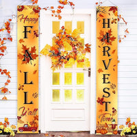 Thanksgiving Scarecrow Theme Porch Banner Door Decoration Flag