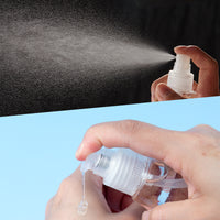 Travel Refillable Bottle Set for Shampoo, Lotion, and Cosmetics - Press Pump & Spray Bottles