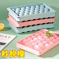 Spherical Ice Cube Mold for Whiskey and Cocktails, Food-Grade Silicone Ice Ball Maker with Storage