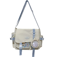 Women's Japanese-Style Clear Messenger Bag, Large Capacity Crossbody Shoulder Bag for Students