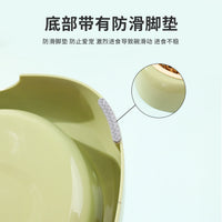 Anti-Choke Slow Feeder Cat Dog Bowl with Stainless Steel Double Bowls, Non-Slip Easy Clean Pet Food Water Dish