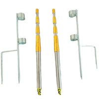 Adjustable Telescopic Tent Pole Set with Ground Insert for Awning and Canopy Support