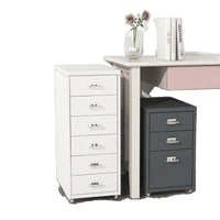 Nordic Style Narrow Chest of Drawers with Iron Art Frame for Bedroom Living Room