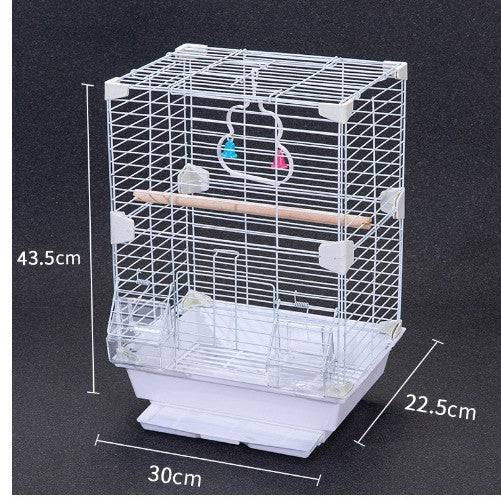 Large Metal Bird Cage for Parrots, Cockatiels, Peonies, and Other Small Birds