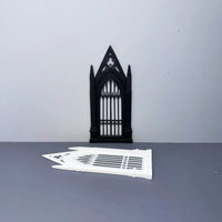 BJD Dollhouse European Style Window and Door Model Kit for DIY Dark Scene