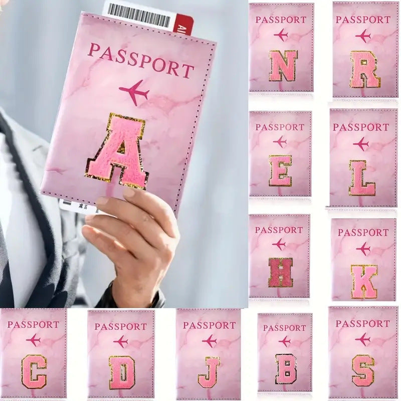 Fashion Initial Pattern Passport Holder - Travel-Friendly Portable Casual Card Holder