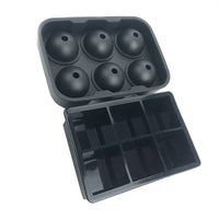 Silicone Ice Cube Tray Molds for Spheres and Cubes, 4/6/8 Cavities, with/without Lid