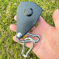 10mm Self-Locking Pulley Rope Tensioner for Outdoor Camping Tarps and Clotheslines