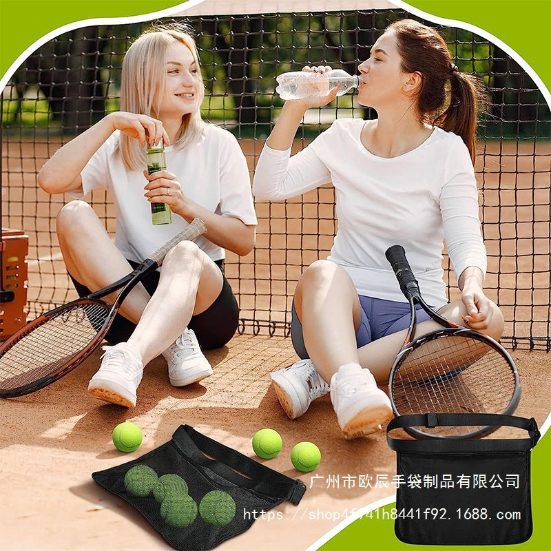 Portable Tennis Ping Pong Golf Ball Pick-Up Pouch Waist Bag