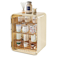 Multi-Layer Dustproof Cup Storage Rack for Kitchen Countertop and Cabinet, Organizer for Mugs, Teacups, and Coffee Cups