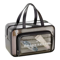 Large Capacity Wet Dry Separation Travel Toiletry Bag Waterproof Cosmetic Organizer with Handle