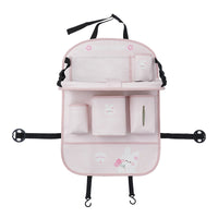 Cute Car Seat Back Organizer Bag with Trash Can Function - Multi-functional Storage for Vehicles