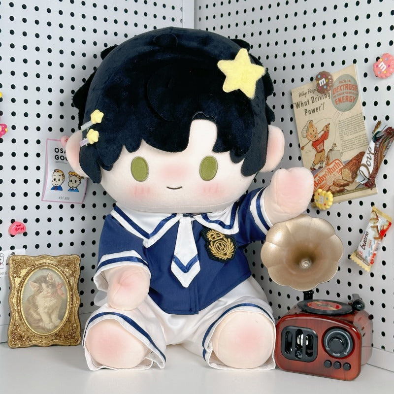 40cm Cotton Doll Sailor Suit Plush Doll Clothes Set for Sitting Dolls