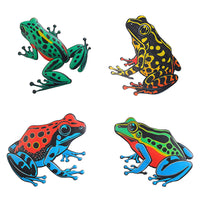 Colorful Iron Frog Wall Decor for Garden, Lawn, Fence, and Indoor Walls