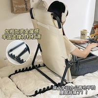 Adjustable Folding Backrest Chair with Armrests for Dormitory and Home Use